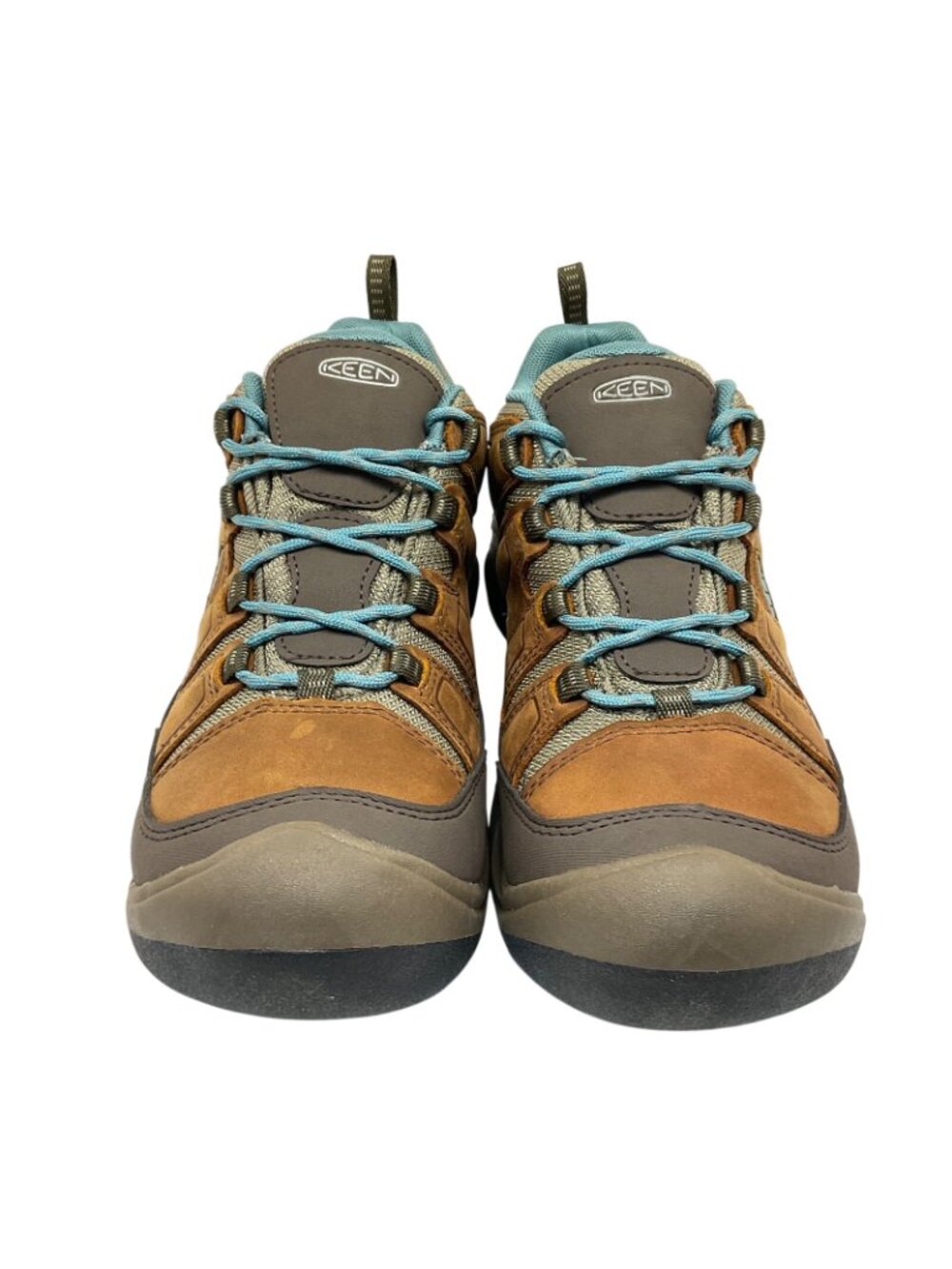 KEEN Women's Low-Cut Circadia WP Casual Hiking Shoes Brown/Turquoise Size 7.5M - Picture 2 of 8